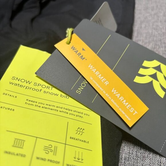 Kids' Sport Snow Bib with 3M Thinsulate Insulation - All in Motion Black Size XL - Picture 4 of 8